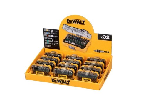 DEWALT ZESTAW KOŃCÓWEK 32cz. /EKSPOZYTOR 12op. DEWALT