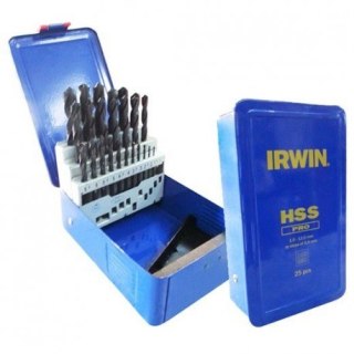 IRWIN WIERTŁO METAL HSS DIN-338 KOMPLET 25szt. 1,0 - 13,0 mm co 0,5 mm IRWIN