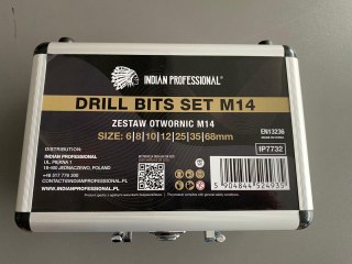 KORONA DIAMENTOWA M14 ZESTAW 6/8/10/12/25/35/68mm WIERCENIE NA SUCHO /INDIAN PROFESSIONAL INDIAN PROFESSIONAL
