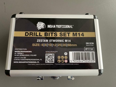 KORONA DIAMENTOWA M14 ZESTAW 6/8/10/12/25/35/68mm WIERCENIE NA SUCHO /INDIAN PROFESSIONAL INDIAN PROFESSIONAL