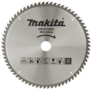 MAKITA PIŁA TARCZOWA DO ALUMINIUM 260x30x70z ECONOMY MAKITA