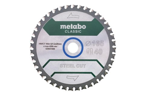 METABO PIŁA TARCZOWA FZ/FA 165x20x40z STEEL CUT/SANDWICH PANEL CLASSIC METABO