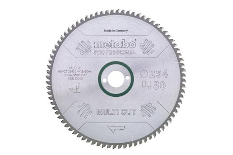 METABO PIŁA TARCZOWA FZ/TZ 254x30x80z MULTI CUT PROFESSIONAL METABO