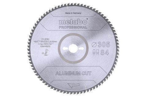 METABO PIŁA TARCZOWA FZ/TZ 305x30x84z ALUMINIUM CUT PROFESSIONAL METABO