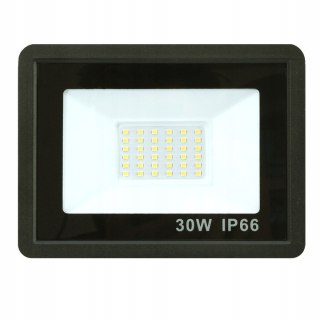 NAŚWIETLACZ HALOGEN BEZ CZUJNIKA CZARNY 30W B.ZIMNA 6000K
