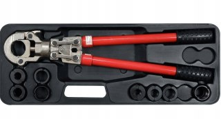 YATO RĘCZNA PRASKA HYDRAULICZNA DO ZACISKANIA ZŁĄCZEK PEX-AL-PEX Z ZESTAWEM 8 KOŚCI YATO