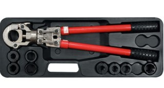 YATO RĘCZNA PRASKA HYDRAULICZNA DO ZACISKANIA ZŁĄCZEK PEX-AL-PEX Z ZESTAWEM 8 KOŚCI YATO