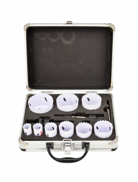 AWTOOLS KOMPLET OTWORNIC BIMETALOWYCH W METALOWEJ WALIZCE 13 elem. 19-64mm BLACK LINE AWTOOLS