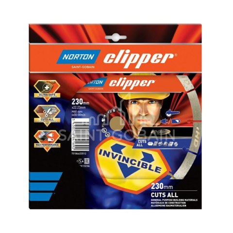NORTON TARCZA DIAMENTOWA SEGMENTOWA 230mm INVICIBLE CUTS ALL NORTON