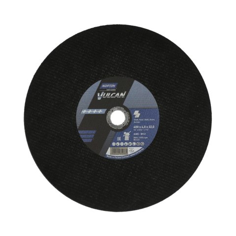NORTON TARCZA.VULCAN 400 x 4.0 x 32mm A30S DO METALU /10szt.+1 GRATIS NORTON