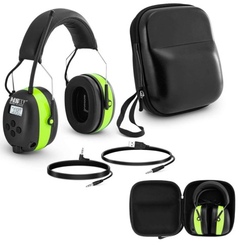 Słuchawki wygłuszające aktywne zagłuszki ochronne z radiem AUX MP3 Bluetooth - zielone Słuchawki wygłuszające aktywne zagłuszki ochronne z radiem AUX MP3 Bluetooth - zielone