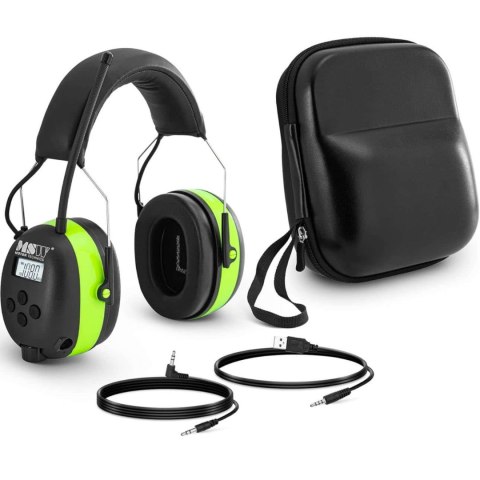 Słuchawki wygłuszające aktywne zagłuszki ochronne z radiem AUX MP3 Bluetooth - zielone Słuchawki wygłuszające aktywne zagłuszki ochronne z radiem AUX MP3 Bluetooth - zielone