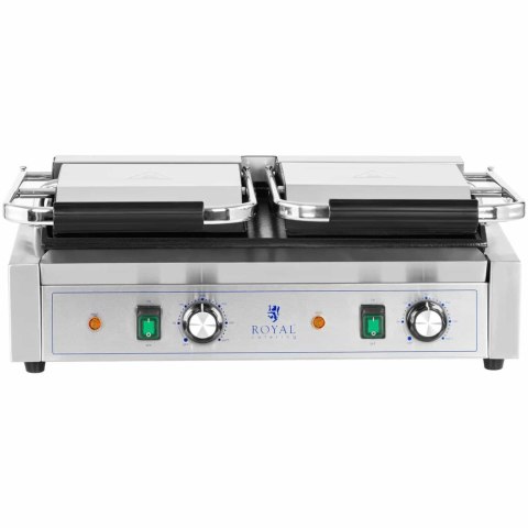 Grill kontaktowy elektryczny gładki podwójny 48 x 23 cm 3600 W Grill kontaktowy elektryczny gładki podwójny 48 x 23 cm 3600 W