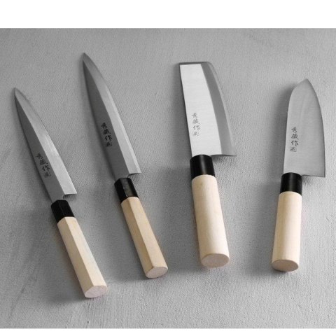 Nóż japoński SANTOKU z drewnianą rączką 165 mm- Hendi 845035 Nóż japoński SANTOKU z drewnianą rączką 165 mm- Hendi 845035