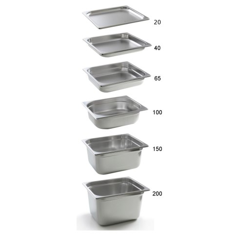 Pojemnik GN 1/9 stalowy Kitchen Line wys. 65 mm - Hendi 806722 Pojemnik GN 1/9 stalowy Kitchen Line wys. 65 mm - Hendi 806722