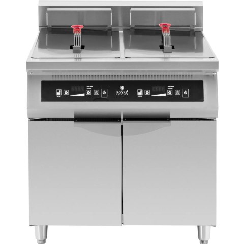 Frytownica indukcyjna podwójna z szafką 2 x 30 l 60-190 C 380 V 20000 W Frytownica indukcyjna podwójna z szafką 2 x 30 l 60-190 C 380 V 20000 W