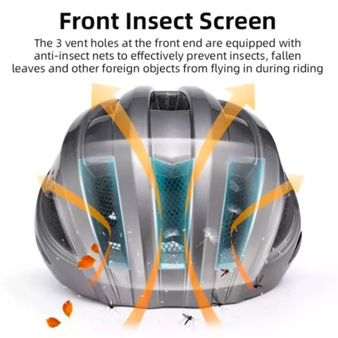 Kask rowerowy MTB z wbudowanymi diodami LED USB czerwone światło czarny Kask rowerowy MTB z wbudowanymi diodami LED USB czerwone światło czarny