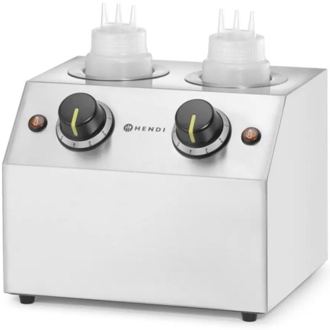 Podgrzewacz elektryczny do sosów butelek podwójny 2 strefy 2x 650 ml 200 W Podgrzewacz elektryczny do sosów butelek podwójny 2 strefy 2x 650 ml 200 W