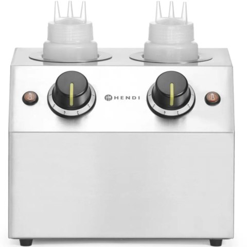 Podgrzewacz elektryczny do sosów butelek podwójny 2 strefy 2x 650 ml 200 W Podgrzewacz elektryczny do sosów butelek podwójny 2 strefy 2x 650 ml 200 W