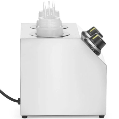 Podgrzewacz elektryczny do sosów butelek podwójny 2 strefy 2x 650 ml 200 W Podgrzewacz elektryczny do sosów butelek podwójny 2 strefy 2x 650 ml 200 W