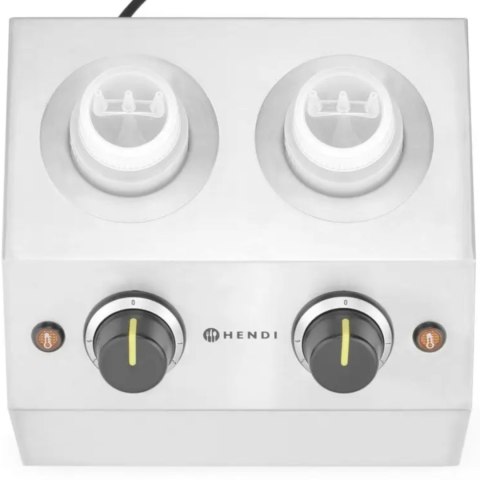 Podgrzewacz elektryczny do sosów butelek podwójny 2 strefy 2x 650 ml 200 W Podgrzewacz elektryczny do sosów butelek podwójny 2 strefy 2x 650 ml 200 W
