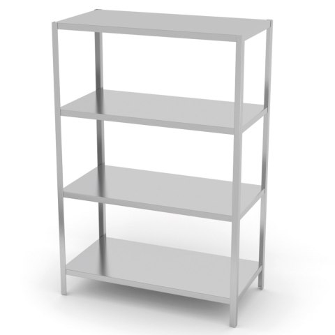 Regał magazynowy gastronomiczny ze stali nierdzewnej 4 półki pełne 180(h)x100x40cm - Hendi 812525 Regał magazynowy gastronomiczny ze stali nierdzewnej 4 półki pełne 180(h)x100x40cm - Hendi 812525