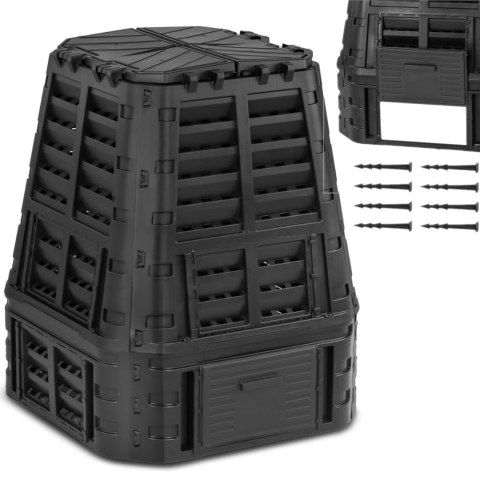 Kompostownik ogrodowy na odpadki organiczne 93 x 93 x 113 cm 740 l Kompostownik ogrodowy na odpadki organiczne 93 x 93 x 113 cm 740 l