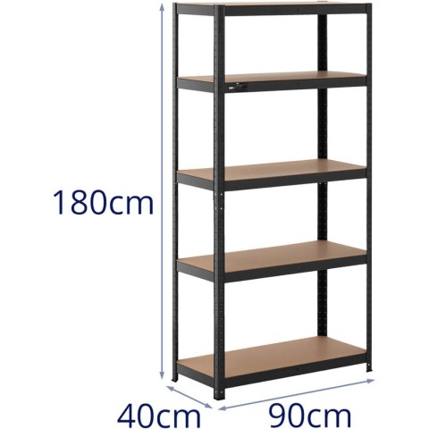 Regał magazynowy metalowy 5 półek 875 kg 90 x 40 x 180 cm szaroniebieski 2 szt. Regał magazynowy metalowy 5 półek 875 kg 90 x 40 x 180 cm szaroniebieski 2 szt.