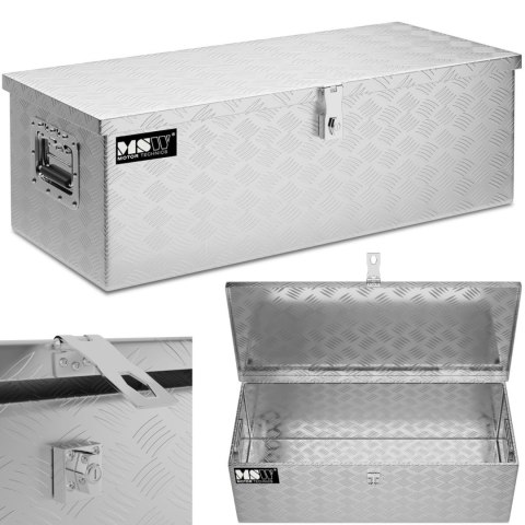 Skrzynia narzędziowa transportowa aluminiowa zamykana na klucz 48 l 76 x 35 x 25.5 cm Skrzynia narzędziowa transportowa aluminiowa zamykana na klucz 48 l 76 x 35 x 25.5 cm