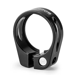 Obejma rowerowa zacisk do sztycy 27.2 i 28.6 mm pod siodełko na śrubę - czarna
