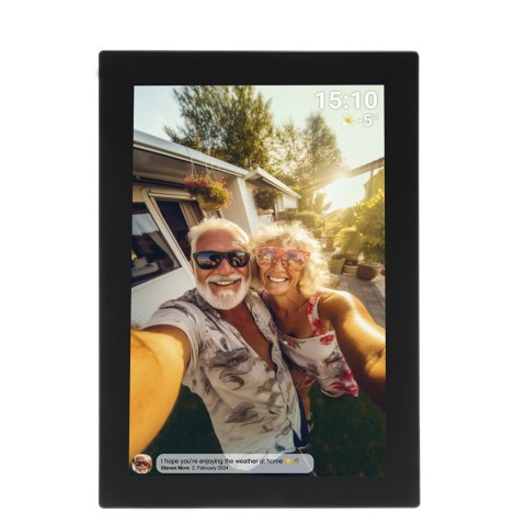 Ramka cyfrowa 10.1'' 16GB microSD WiFi Frameo PFF-1037B - czarna