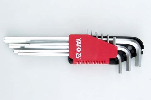 KLUCZE HEX ZESTAW 9-CZĘŚCIOWY 1,5-10MM DŁUGI YATO KLUCZE HEX ZESTAW 9-CZĘŚCIOWY 1,5-10MM DŁUGI YATO
