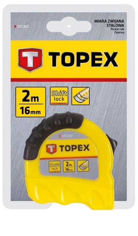 MIARA ZWIJANA SHIFTLOCK 2M TOPEX MIARA ZWIJANA SHIFTLOCK 2M TOPEX