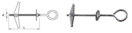 KOTWA STALOWA PARASOLKA HAK OCZKOWY 5*75MM UN KOTWA STALOWA PARASOLKA HAK OCZKOWY 5*75MM UN