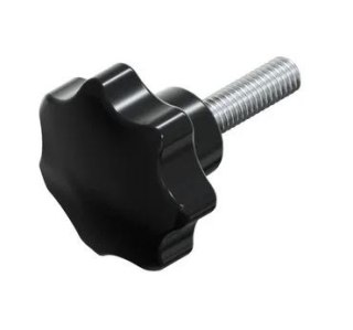 UCHWYT BAKELITOWY Z TRZPIENIEM CZARNY M5*15MM DIN6336L UN