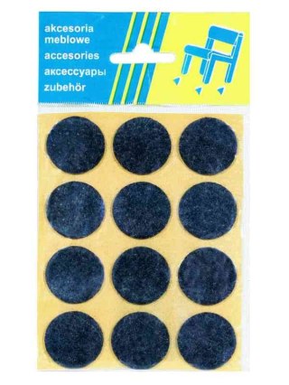 PODKŁADKA FILCOWA BLISTER CZARNA FI 28MM - 12SZT UN