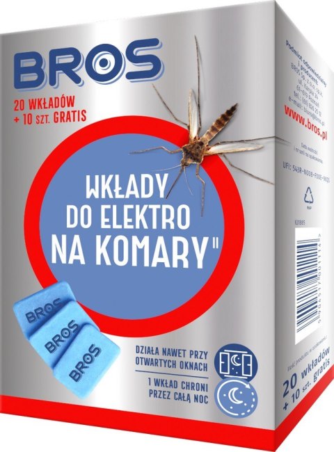WKŁADY. DO ELEKTROFUMIGATOR NA KOMARY 20SZT. BROS WKŁADY. DO ELEKTROFUMIGATOR NA KOMARY 20SZT. BROS