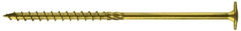 WKRĘT DO DREWNA Z KOŁNIERZEM NA TORX OCYNK ŻÓŁTY 8*180MM T40 UN