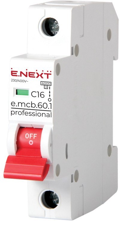 WYŁĄCZNIK NADPRĄDOWY MCB.PRO60 1P C16A 6KA ENEXT WYŁĄCZNIK NADPRĄDOWY MCB.PRO60 1P C16A 6KA ENEXT