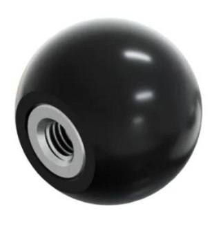 UCHWYT BAKELITOWY 'KULA' CZARNY M6*32MM DIN319C UN