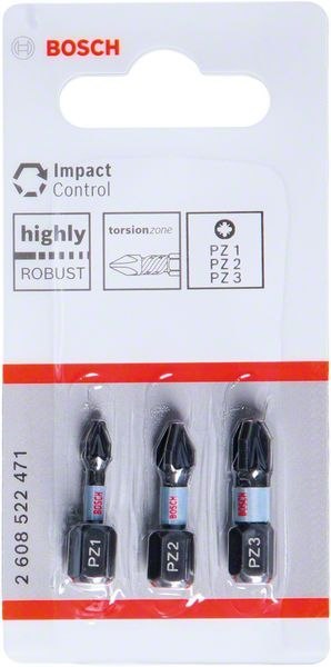 ZESTAW BITÓW IMPACT 25MM PZ1,PZ2,PZ3, BOSCH ZESTAW BITÓW IMPACT 25MM PZ1,PZ2,PZ3, BOSCH