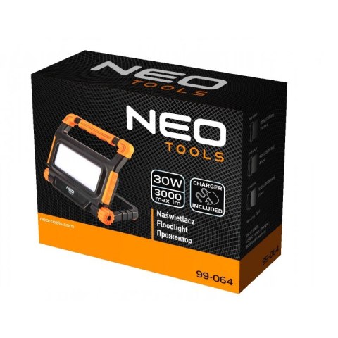 NAŚWIETLACZ AKUMULATOROWY 3000 LM SMD LED NEO NAŚWIETLACZ AKUMULATOROWY 3000 LM SMD LED NEO