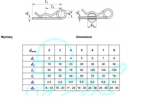 ZAWLECZKA PODWÓJNA AN76 4*100MM UN ZAWLECZKA PODWÓJNA AN76 4*100MM UN