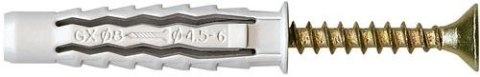 DYBEL UNIWERSALNY ŁEB Z NACIĘCIEM KRZYŻOWYM GXK 8/60MM ARVEX DYBEL UNIWERSALNY ŁEB Z NACIĘCIEM KRZYŻOWYM GXK 8/60MM ARVEX