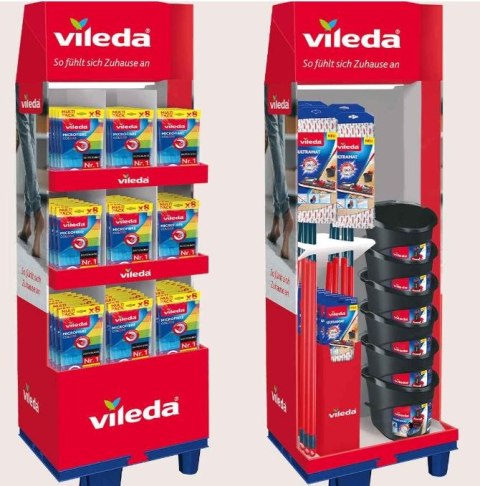 STAND VILEDA ZESTAW RĘKAWICE, ŚCIERKI, ZMYWAKI VILEDA STAND VILEDA ZESTAW RĘKAWICE, ŚCIERKI, ZMYWAKI VILEDA