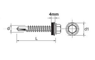 WKRĘT SAMOWIERTNY IMPAX Z EPDM #3.5MM RAL9002 4.8*19MM ESSVE