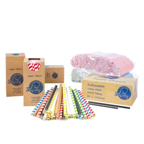 Słomki papierowe BIO ekologiczne PAPER STRAWS grube 8/205mm - brązowe 160szt. Słomki papierowe BIO ekologiczne PAPER STRAWS grube 8/205mm - brązowe 160szt.