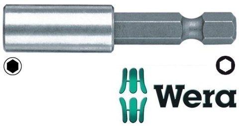 UCHWYT MAGNETYCZNY ZE STALI NIERDZEWNEJ DO BITÓW 1/4'' 50MM WERA UCHWYT MAGNETYCZNY ZE STALI NIERDZEWNEJ DO BITÓW 1/4'' 50MM WERA