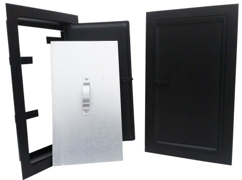 DRZWICZKI KOMINOWE CZARNY MAT 155*290MM DUŻE UN DRZWICZKI KOMINOWE CZARNY MAT 155*290MM DUŻE UN